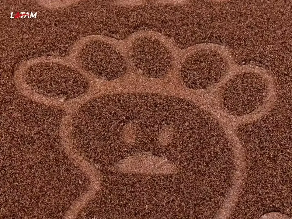 Hot embossed PVC floor mat