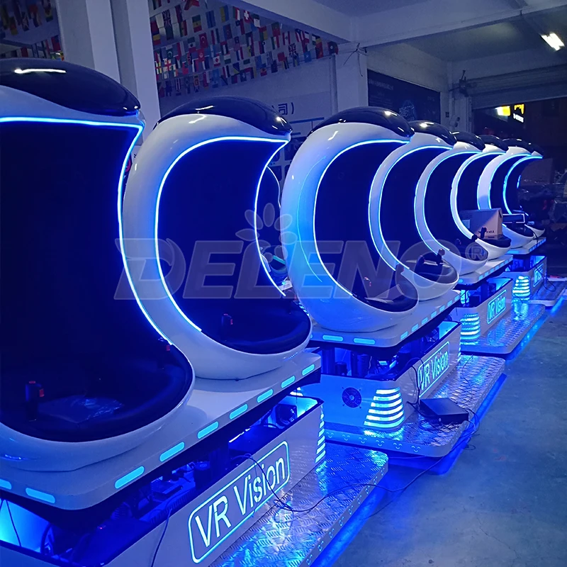 Durable Metal 2-Seat Egg Chair Virtual Reality Home Simulator Equipment with 100 Rides & VR Cinema Games MR Equipment