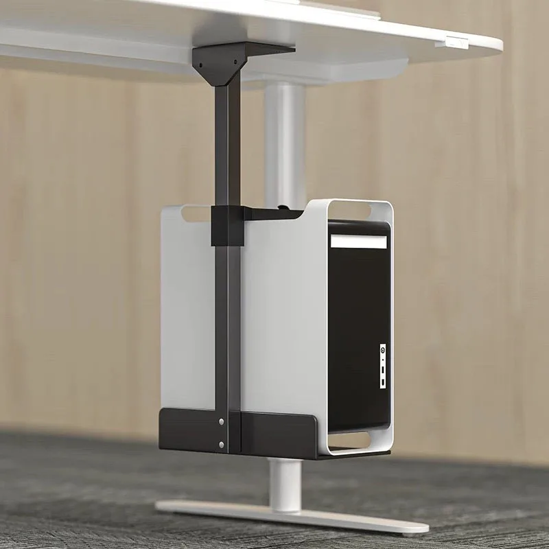 Adjustable Under Desk Heavy Duty Swivel Upgraded Easy Cable Access Wall PC Mount Bracket Computer Case CPU Holder for office