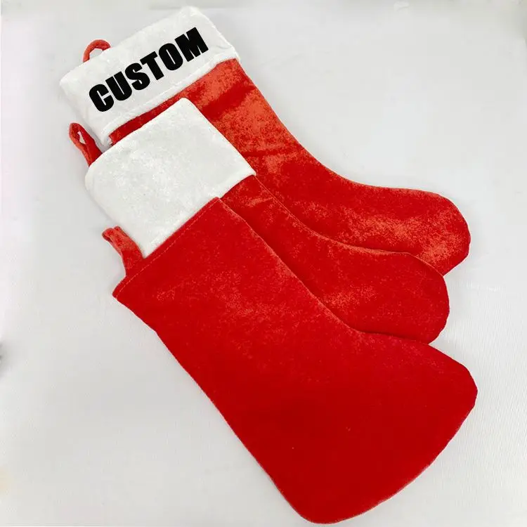 White Check Stocking Christmas Home ornamental Unique products unique christmas stockings