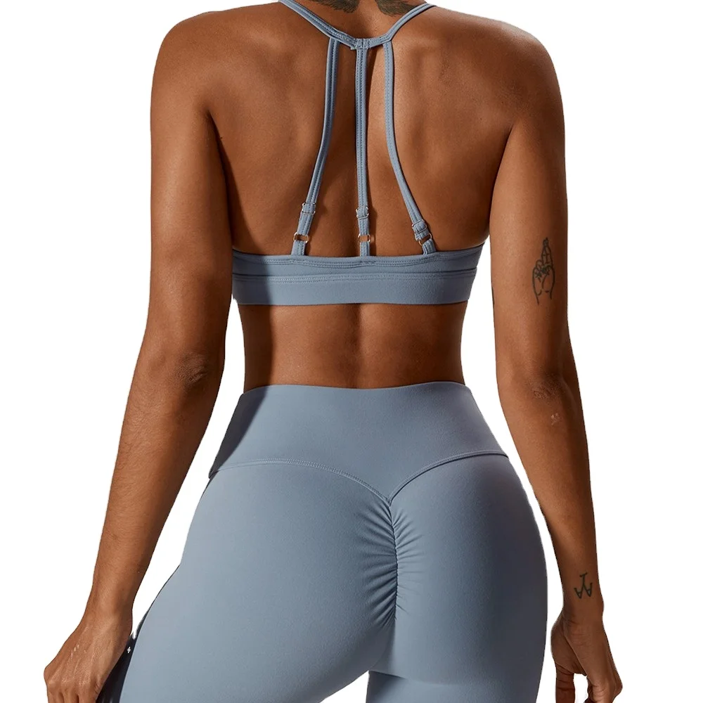 Custom Eco Friendly Activewear Fitness Yoga Sets Sports Bra And Scrunch Legging Set 2Pcs Female Gym Wear Set