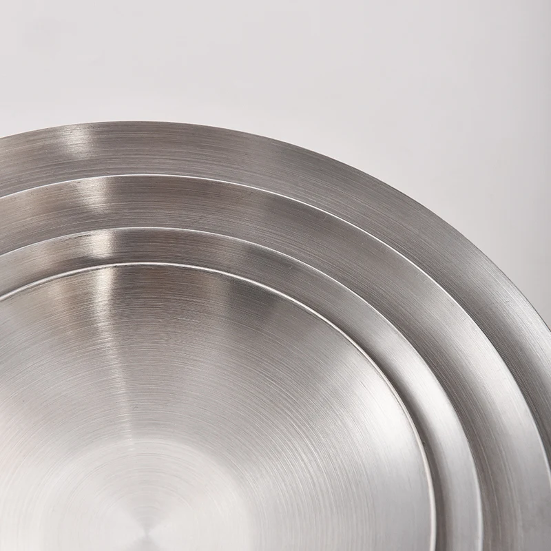 Flavor Soices Tray Soy Sauce Dish Dinnerware Plate Dish Restaurant Canteen Sauce Dish Round Food Contact Safe Saucer Set Metal