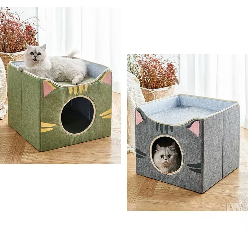 new fashion all- purpose Foldable stereoscopic indoor  cat house cardboard cat house cat bed