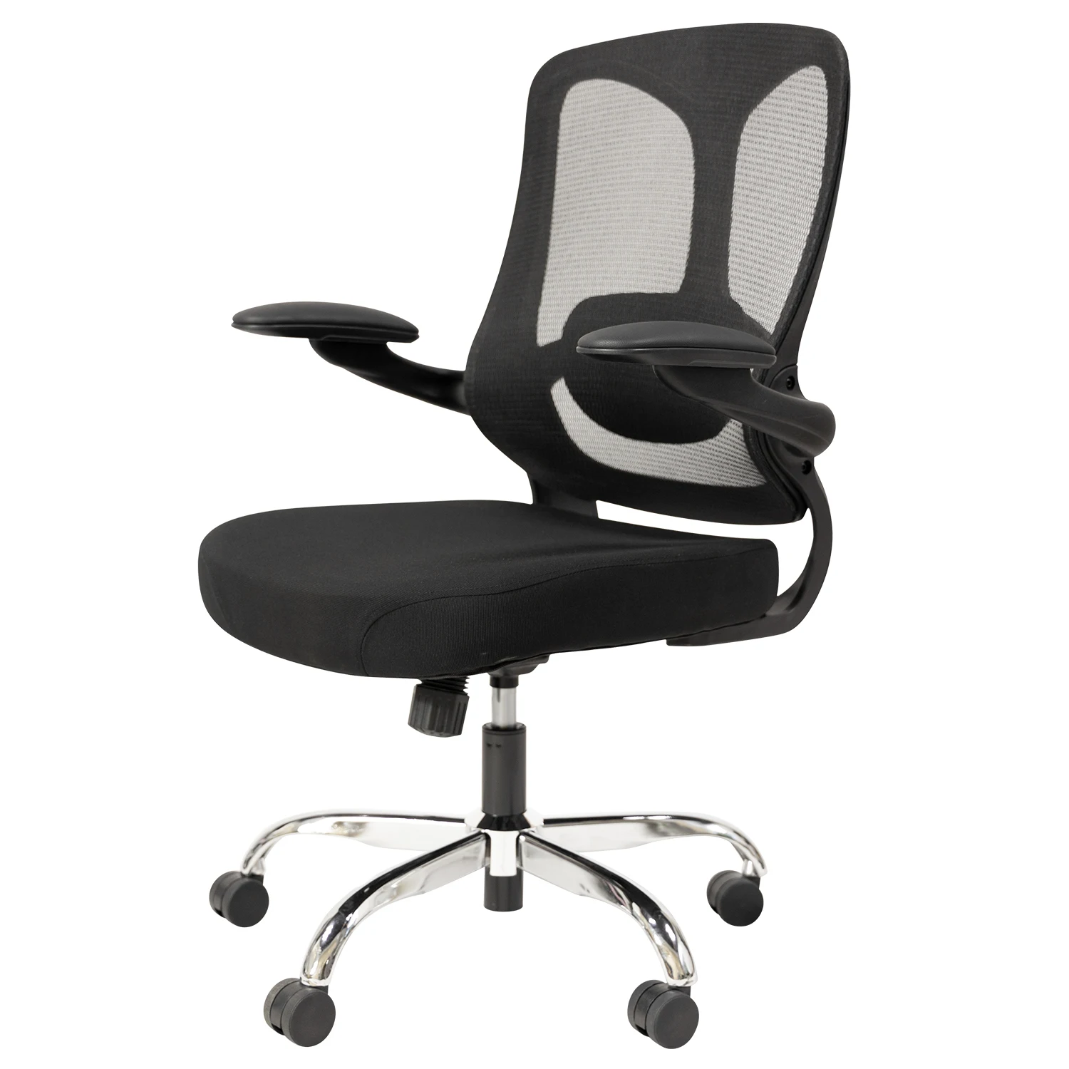 Ergonomic Executive Office Chair Mid Back Lumbar Support Breathable Mesh Flip-up Armrests Rolling Swivel Home Office Chair