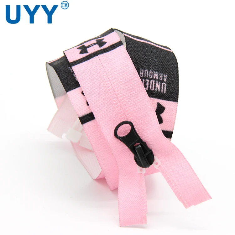UYY Black Pink Invisible Zipper Nylon Custom Pulls #5 Airtight Zipper