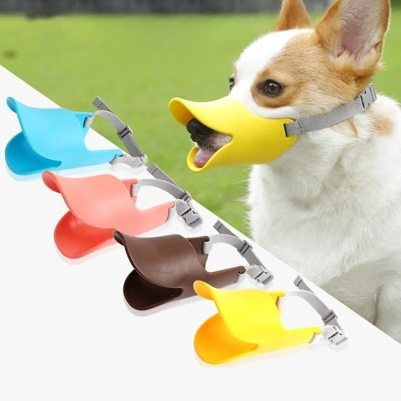 Manufacturer Wholesale Pet Muzzle Silicone Duck Muzzle Mask For Pet Dogs Anti Bite Stop Barking Pet Mouth Muzzles