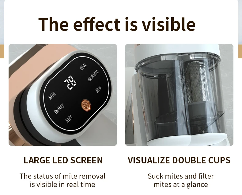 JINBOYANG Top seller Professional Mattress Cleaner Bed Dust Mite Remover with UV Light  Vacuum Cleaner for Mattress Care