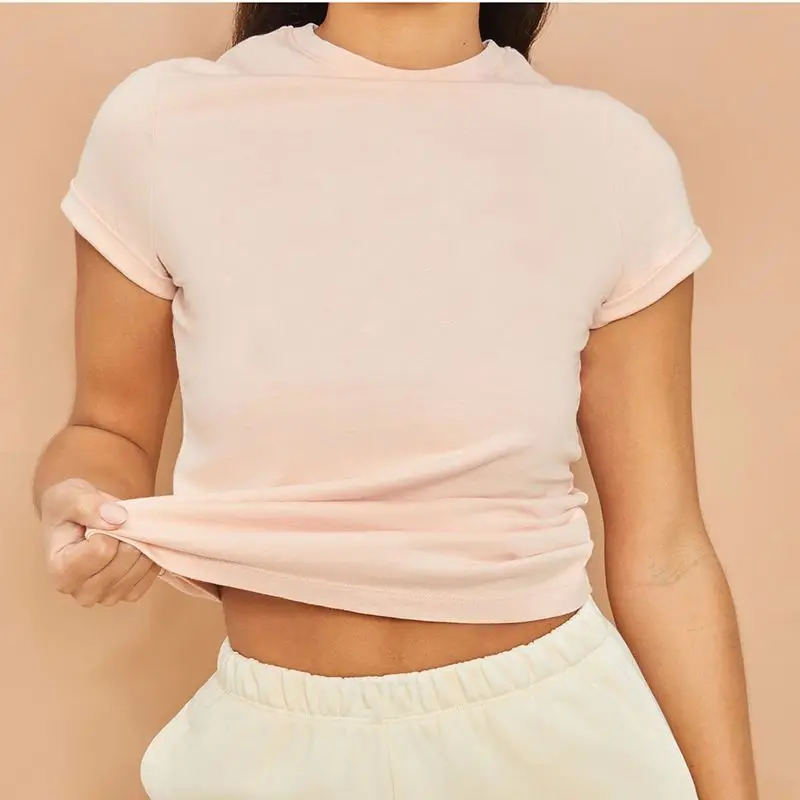 Brand New Fitted Top Short Sleeve T-Shirt Women T Shirt Blank