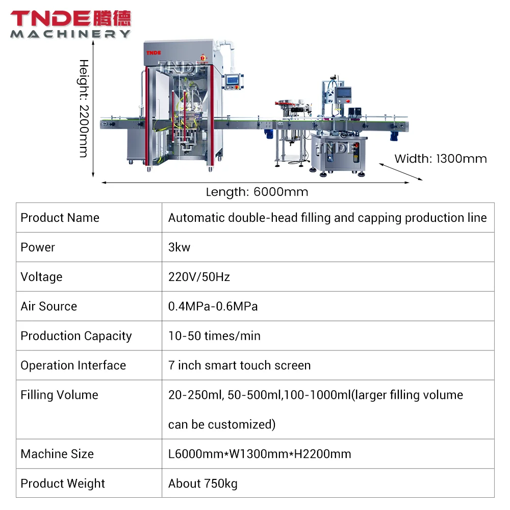 Automatic Four-head Glass Plastic Bottle Liquid Water Filling Machine Palm Fruit Oil Filling Capping Production Line