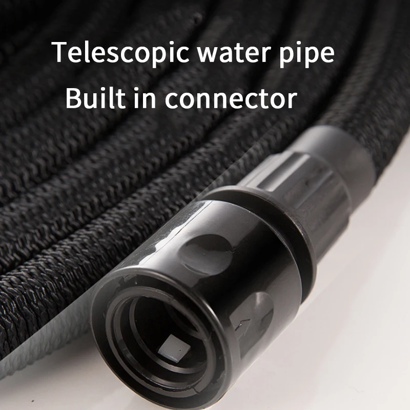 Chinese manufacture tpe expandable garden hose black 7 patterns nozzle 150