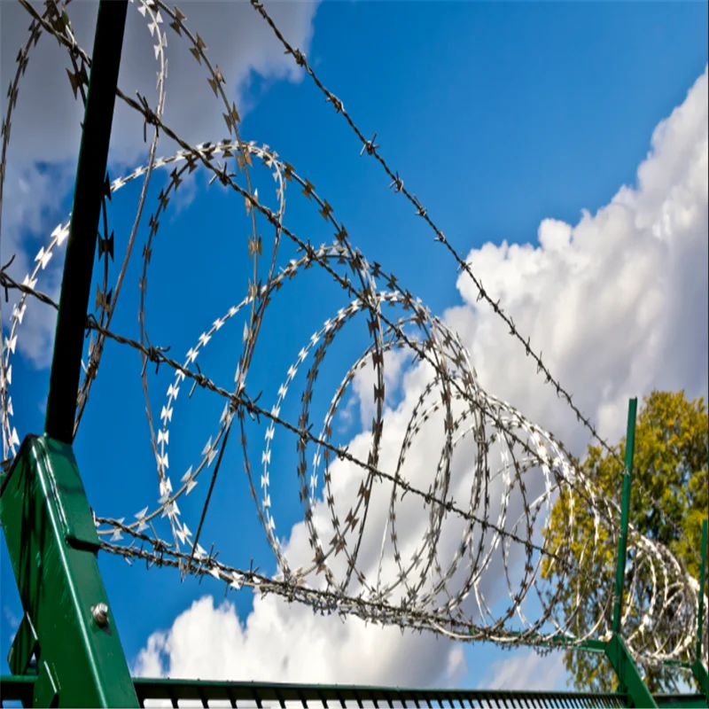 BTC Galvanizing concertina Razor Wire Barrier coils connected