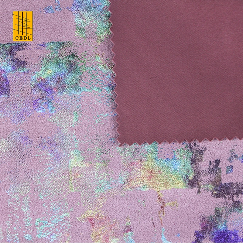 HIgh Quality New Design High Quality Printed Polyester Spandex Stretch Suede Fabric for Suit Coat