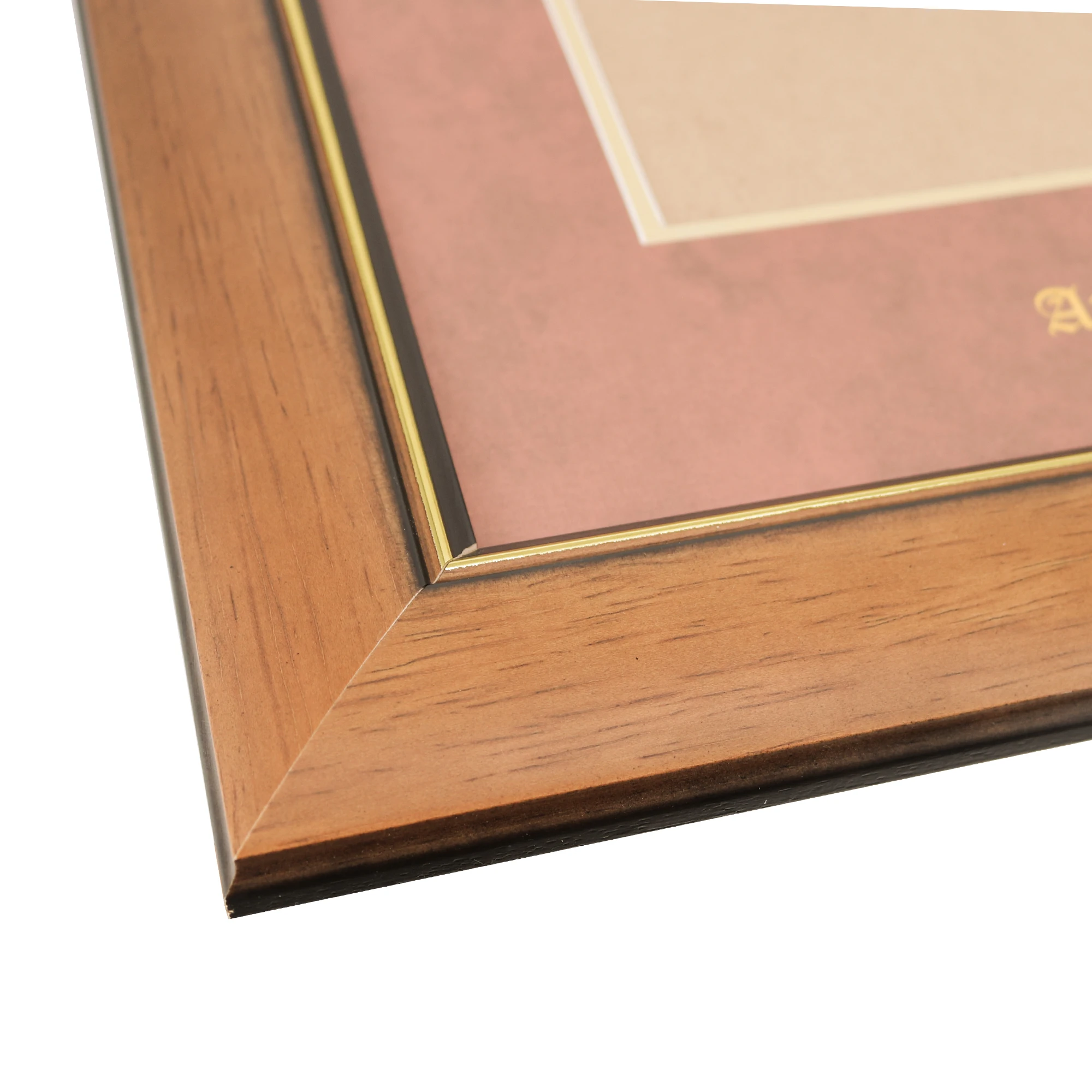 Yellow Brown Wood Crafts Photo Frame Document Certificate Diploma A4 Diploma Degree Frame with University Logo