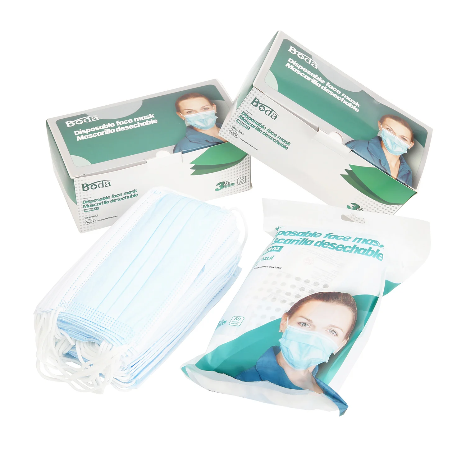 Manufacturers Face Mask Disposable Non Woven Selling Of Face 3 Ply Manufacturers 3 layer Earloop Non Woven Disposable face Mask