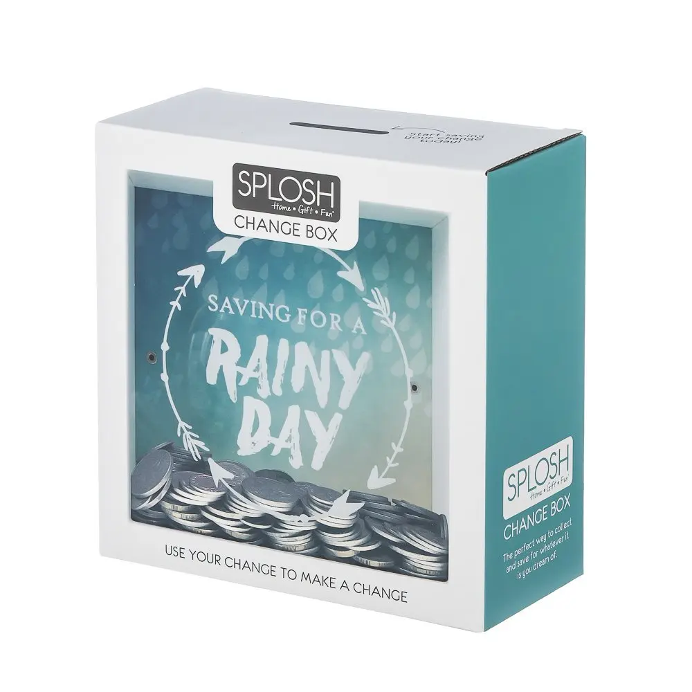 Splosh Change Box Coin Money Savings Fund Jar Container for Dream Fulfillment Saving Pot Money Box