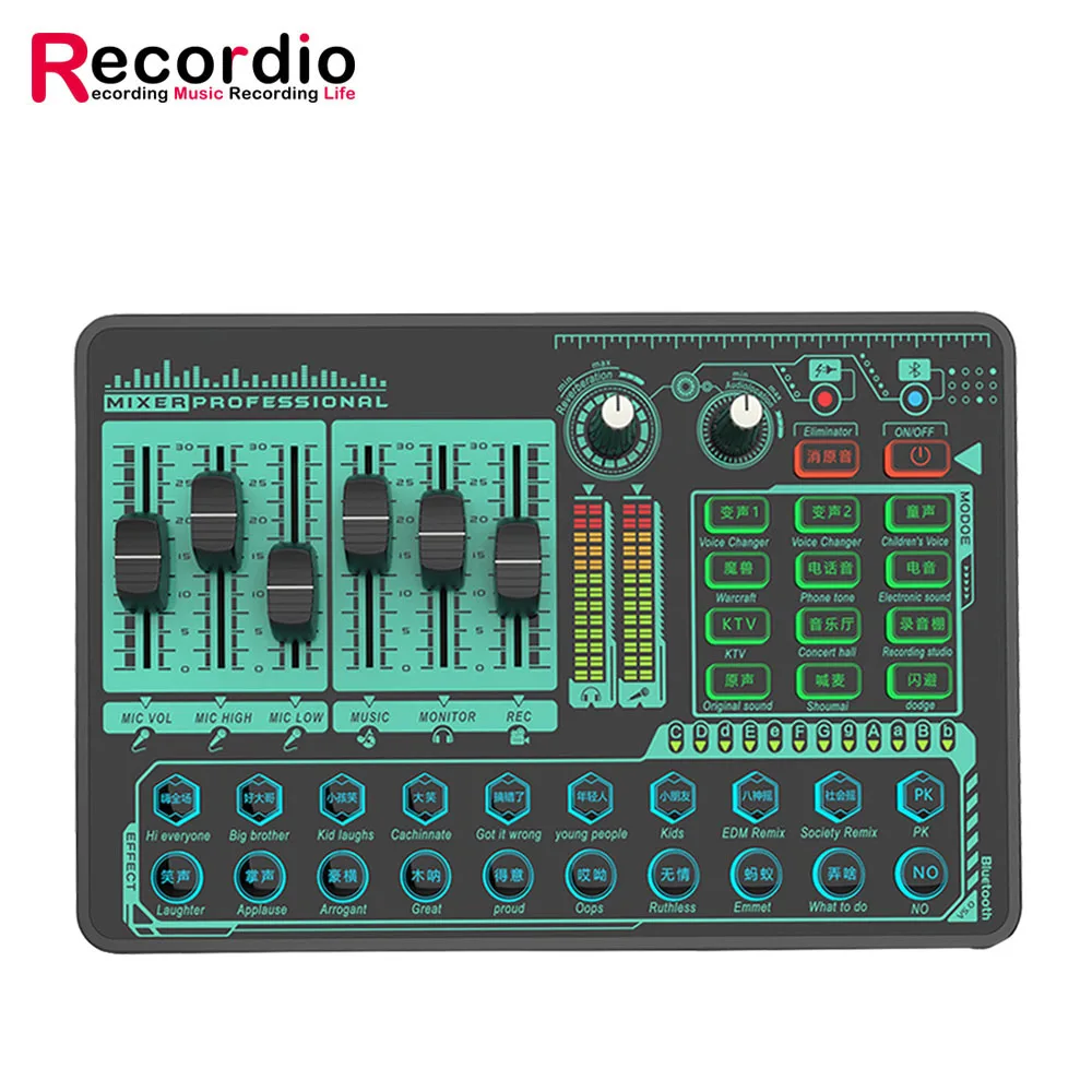 GAX-H9 студийный звук со встроенной аудио-картой зарядное устройство внешний Usb компьютера ПК мобильного телефона Пение Запись для прямой трансляции Mic звуковая