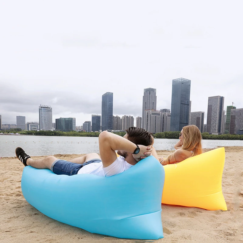 Portable Lazy Beach Air Chairs Sofa Lounger Outdoor Camping Sleep Pad Automatic Inflatable Sleeping Mattress