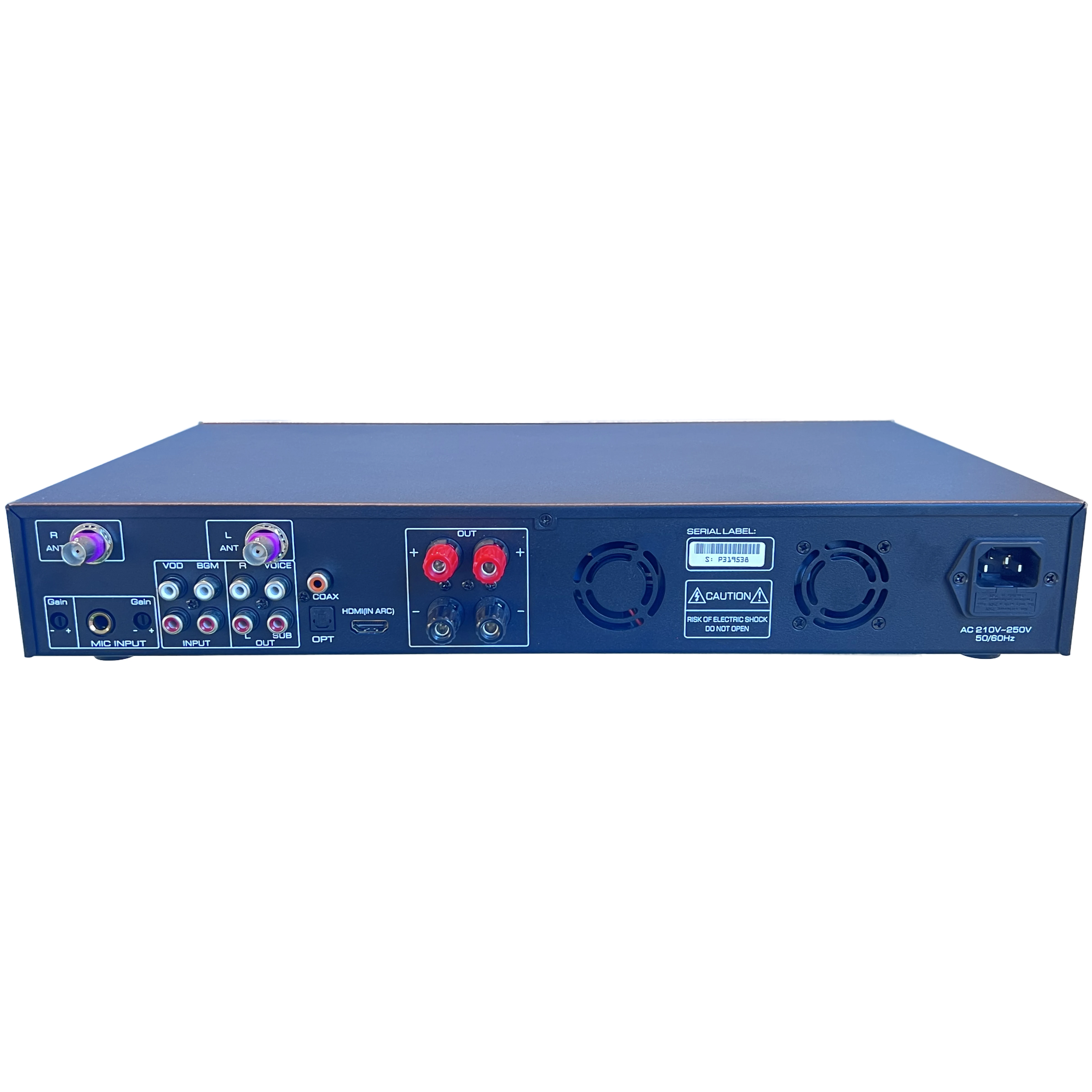 Professional Sound Speaker Digital  Integrated Power Amplifier with Audio Processor and Wireless Microphone  for Home KTV