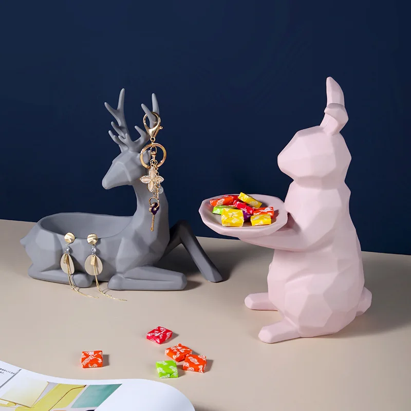 Cute Animal Storage Ornaments Nordic Unique Home Decor