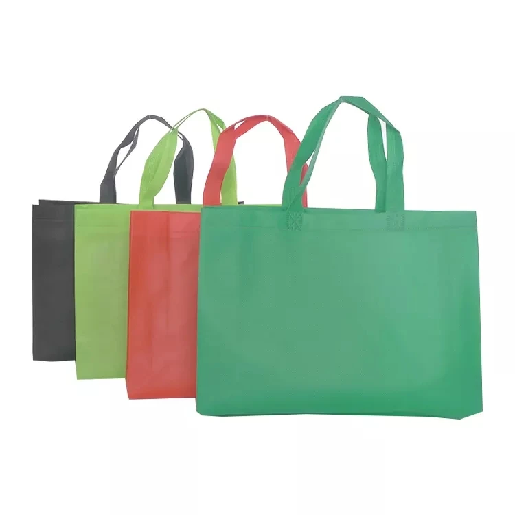Custom luxury eco-friendly recycle non woven shopping bag with long handles