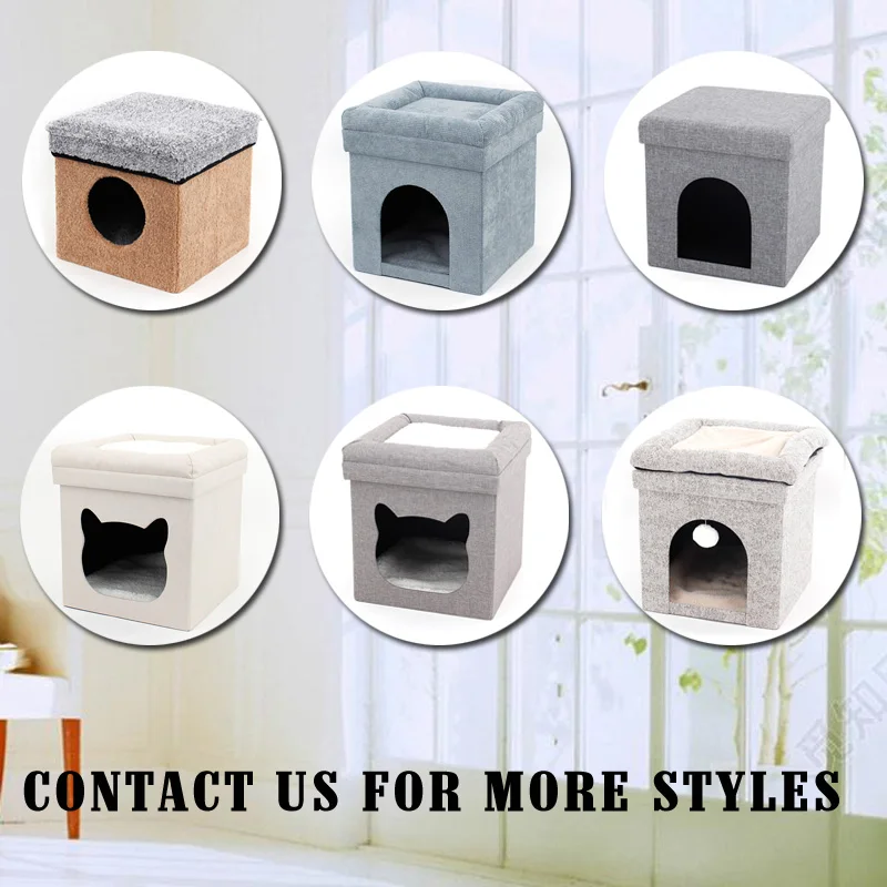 Customized Cheap price Modern Home furniture folding storage ottoman stool pet house pets bed pets toy Cube