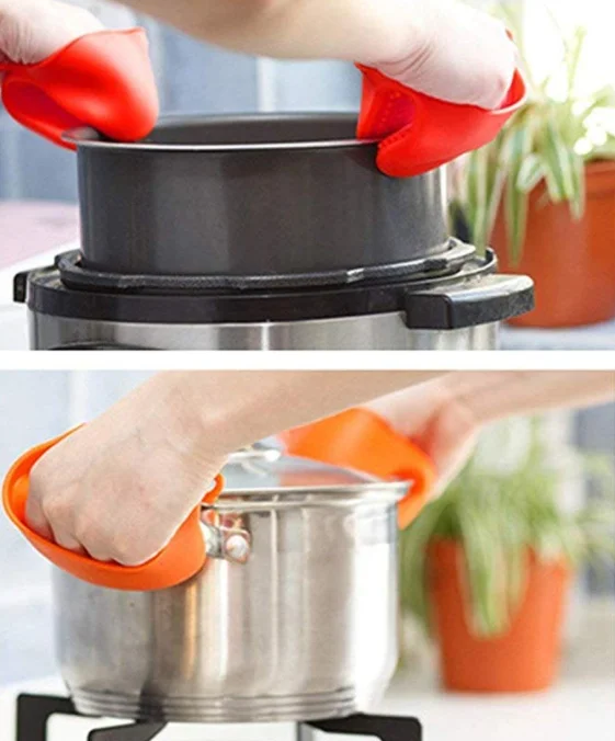 Silicone Heat Resistant Cooking Pinch Mitts Mini Oven Mitts for  Kitchen Heat Resistant Solution