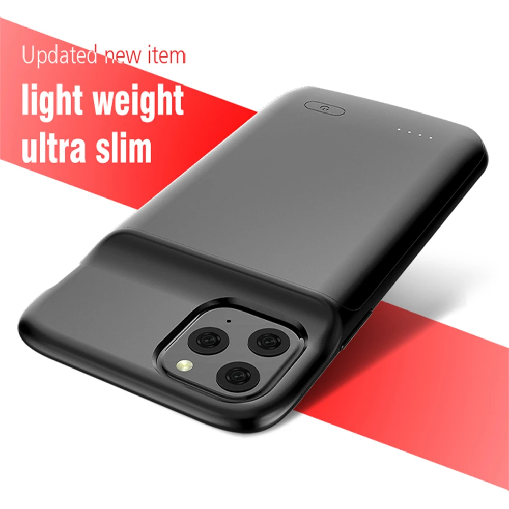  Чехол с внешним аккумулятором для iPhone 11 Pro 4800 мач чехол мягкий силиконовый телефона