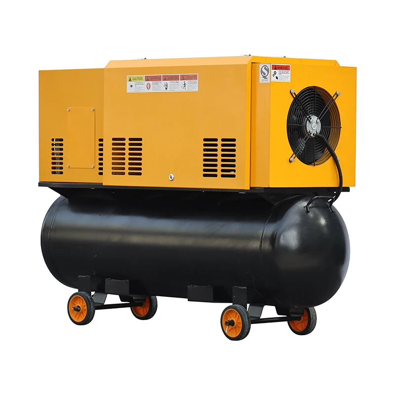 Industrial 4-In-1 Single Phase Integrated Fixed Speed /Pm Vsd Screw Air Compressor
