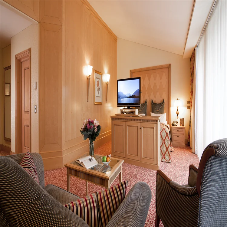 Bedroom Furniture Set Luxury Style Hotel Project Walnut Solid Wood American Delta Hotel Furniture Set