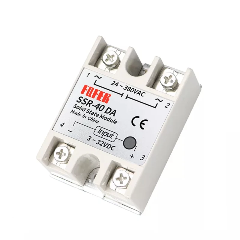 Solid State Relay SSR-40DA dc-ac 40A actually 3-32V dc 24 -380V AC SSR relay No Protection SSR-40DA