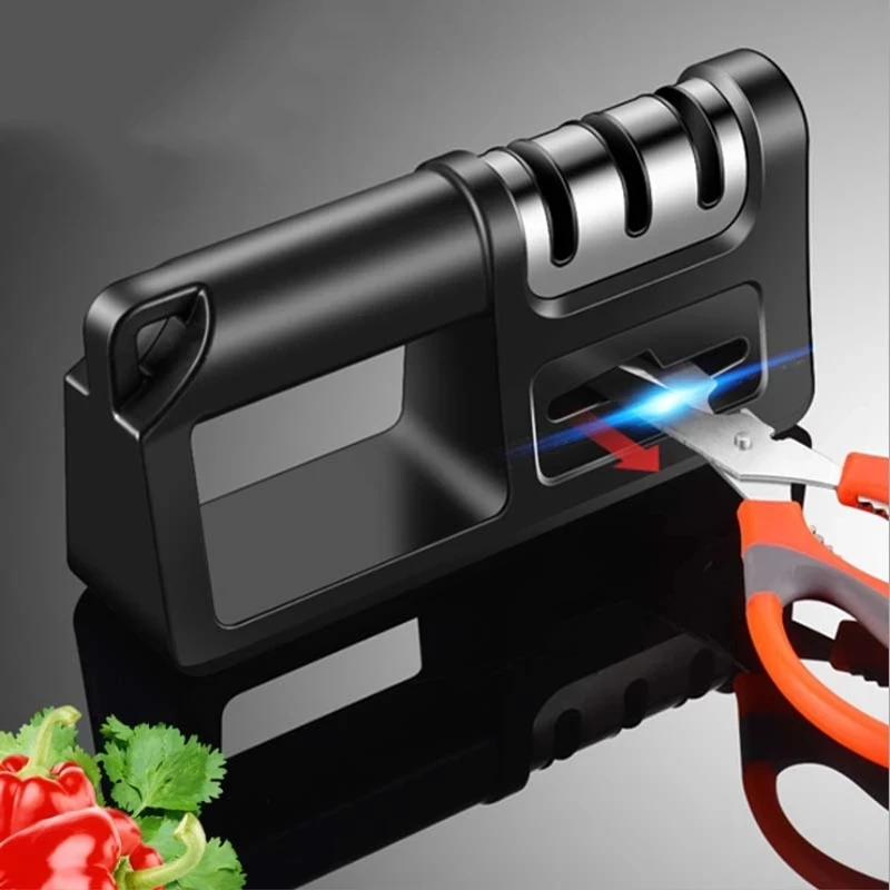 High Quality 4-in-1 Kitchen Knife Sharpener 4 Stage Knife Scissor Sharpener
