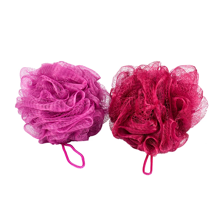 Good Quality Colorful Mesh Shower Body Exfoliating Loofah Cleaning Bath Sponge make products with different hand feel
