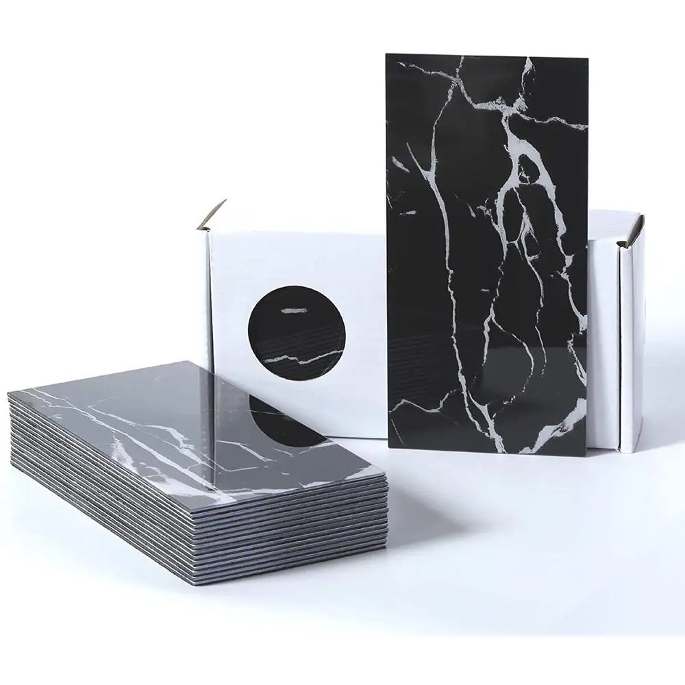 PVC Imitation Marble Tile Stickers Waterproof Oil Proof for Kitchen Bathroom Backsplash DIY Self Adhesive New Wall Stickers