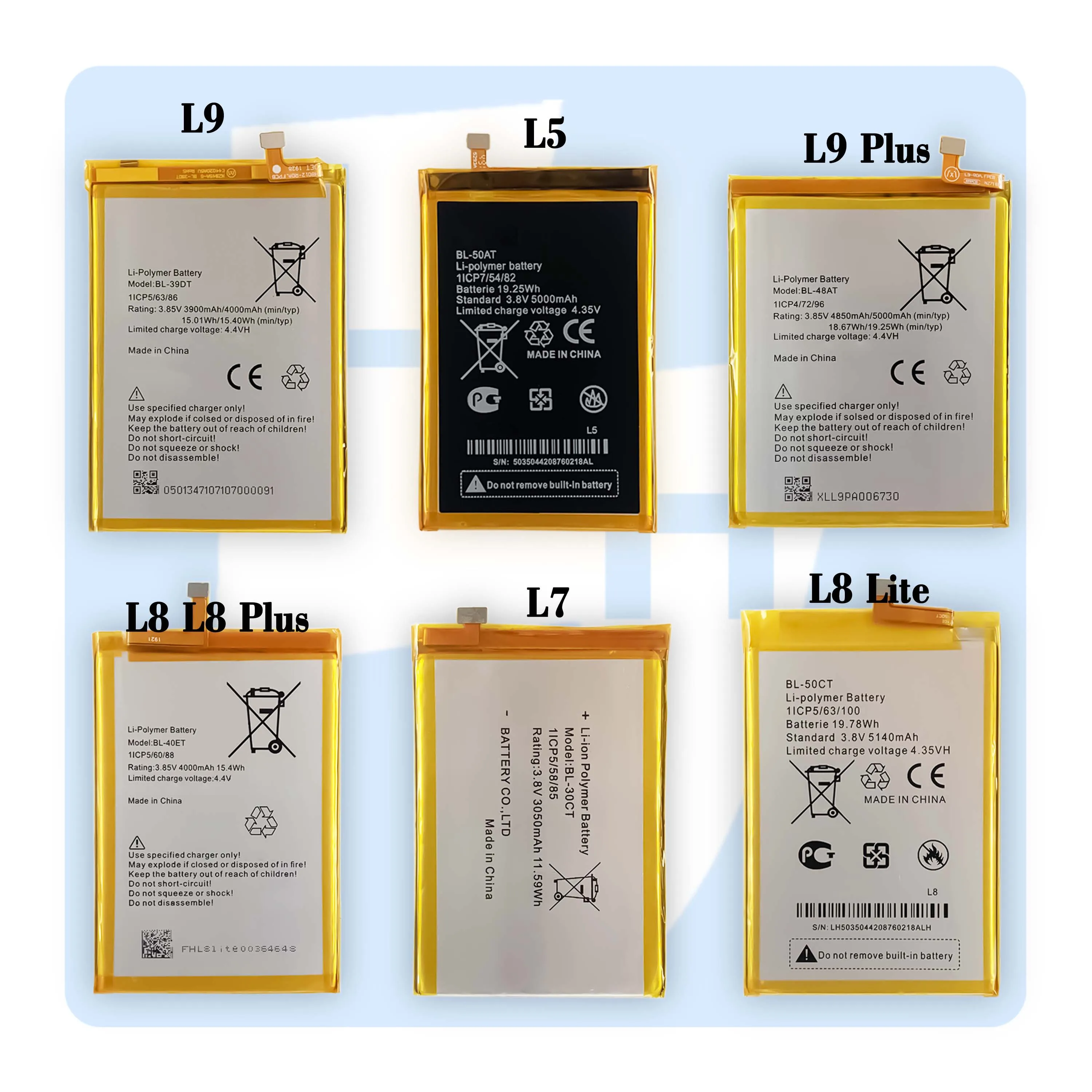 Аккумуляторная батарея OEM W4 WX4 W5 K7 K8 W5 Lite WX5 J8 L5 L7 L8 Lite L8 L8 Plus L9 L9 Plus i7 F1 F2 для мобильного телефона Tecno i5 Pro