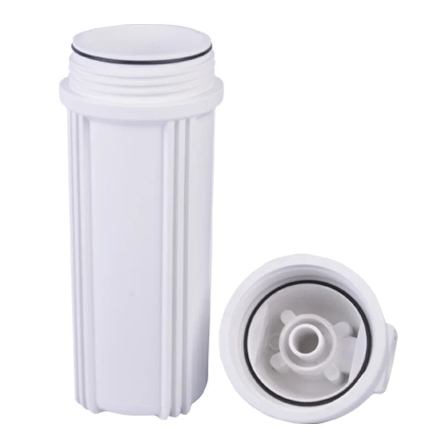 High quality white ro shell housing big flow water filter bottle with brass port