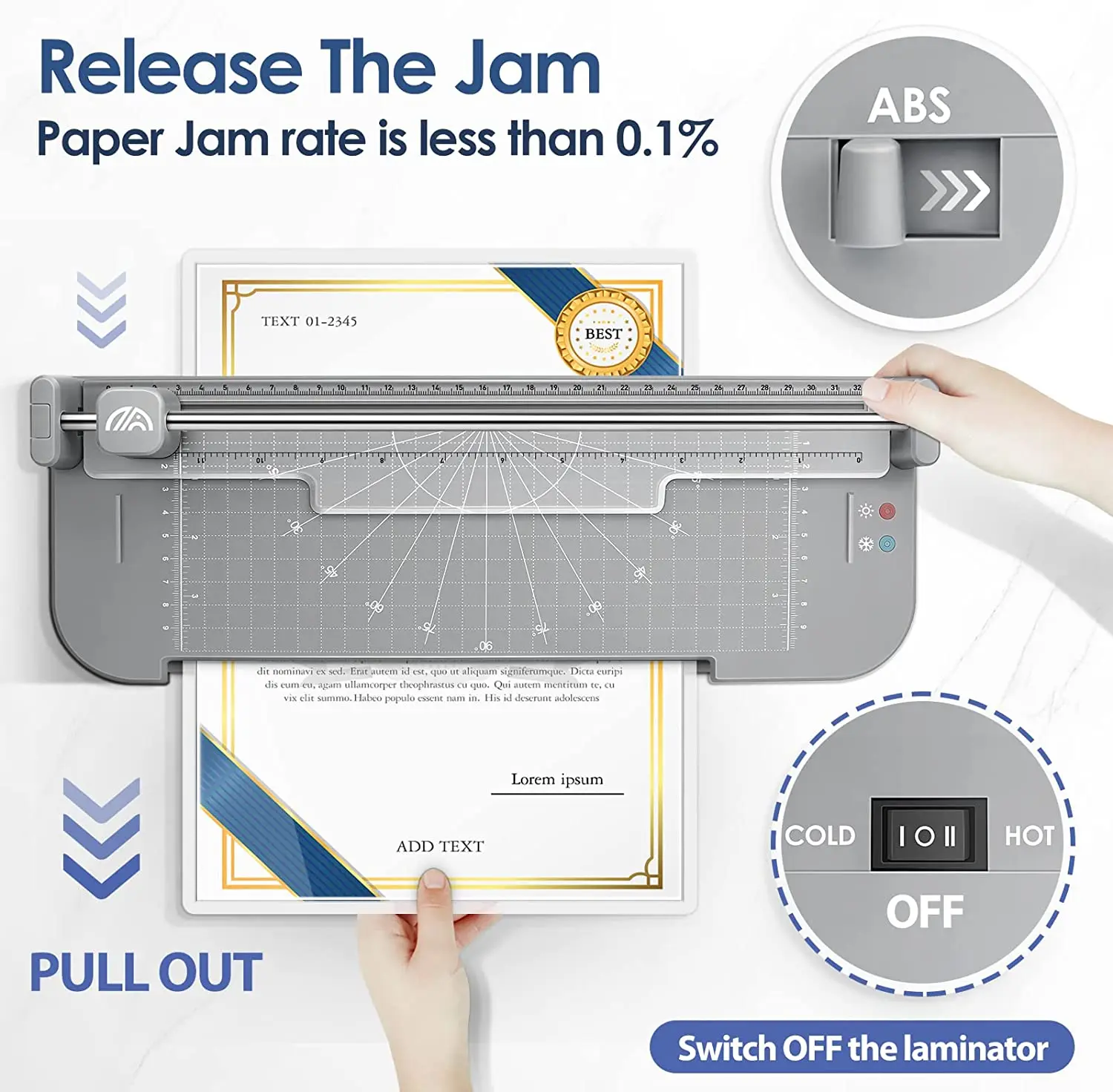 Wholesale Price A4 Cold and Hot Press Photo Card Laminating Double Sided Lamination Machine with Cutter