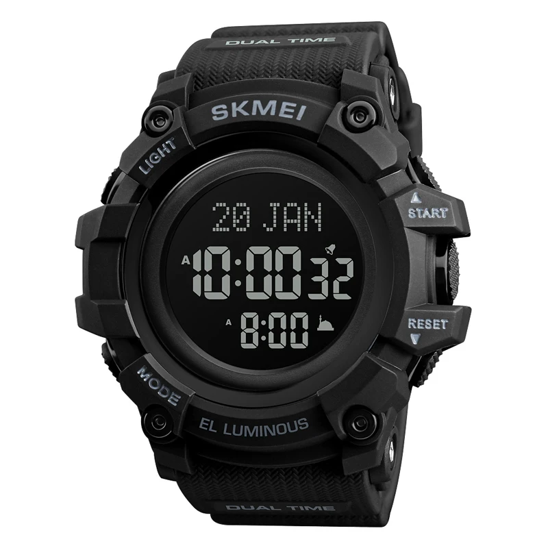skmei 1680 Man Azan wristwatch for Muslim Prayer Time Qibla Compass watches