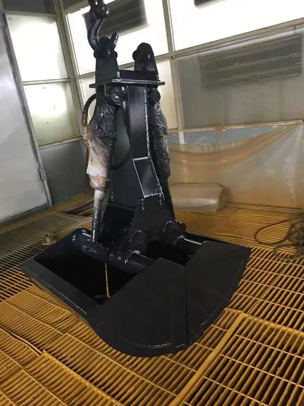 High efficiency hydraulic clamshell grab bucket for gargabe handling