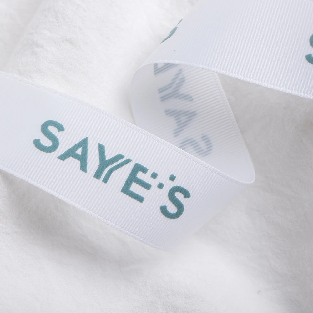 Single face grosgrain printed ribbon custom printed ribbon logo