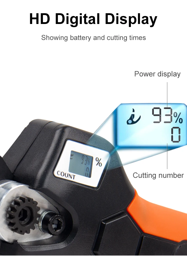 40mm cordless electric garden scissors battery power shears for tree branches cutting machine electric pruning shears