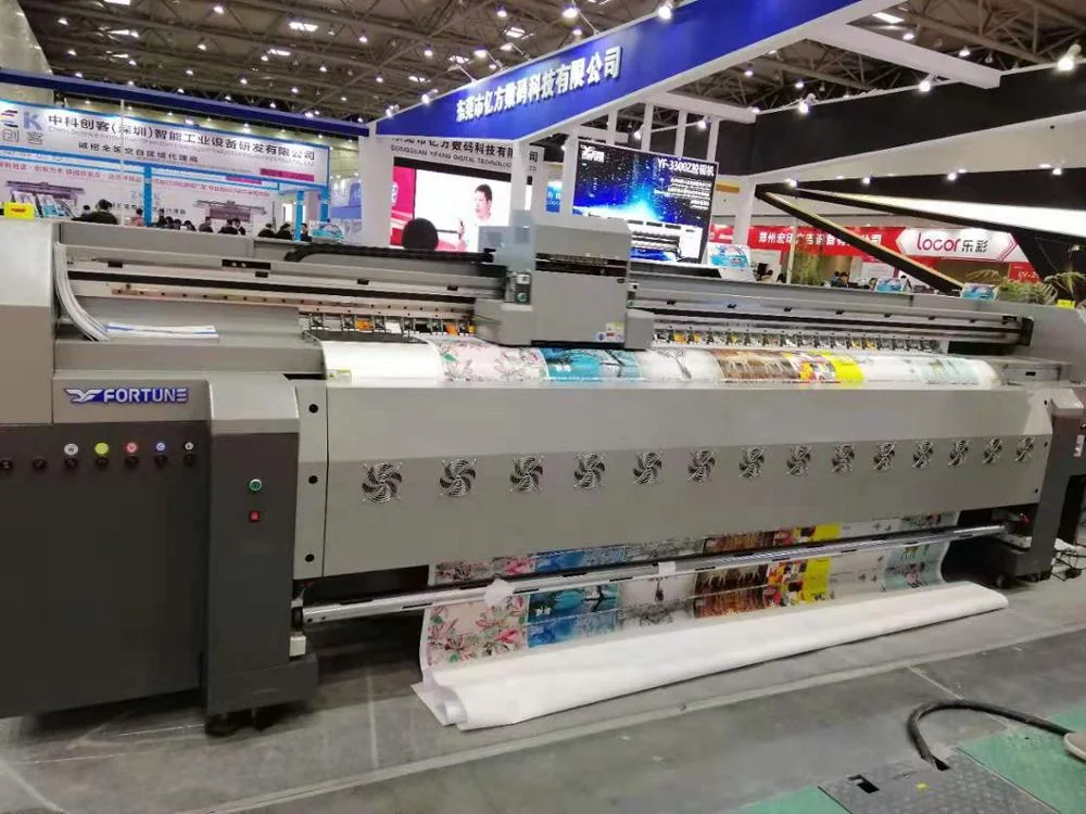 FORTUNE 10 feet  uv roll to roll printer varnish with 3d printing effect