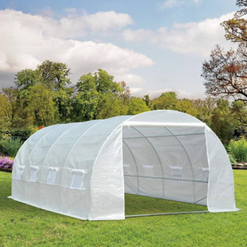 White sunshine  PVC film galvanized pipe white greenhouse garden for fruit and vegetable planting