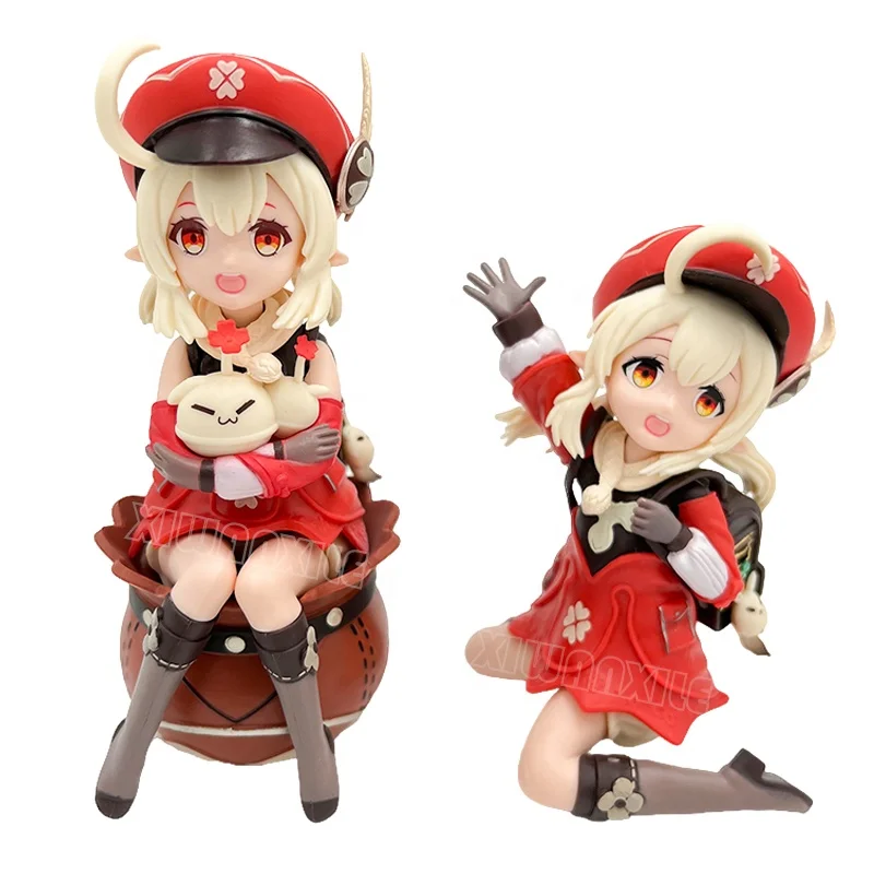 14cm Genshin Impact Klee Anime Figure Venti Action Figure Hu Tao/Paimon/Klee/Qiqi Figure Collectible Doll Toys