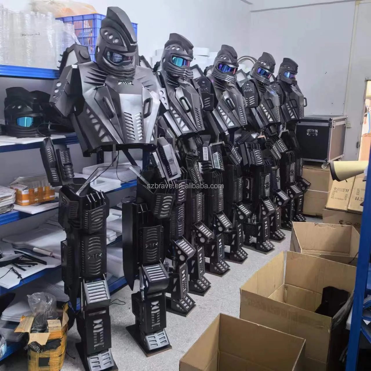 Glowing Robot Costumes LED Light Up Performance Garment Clothing Cosplay Costume Props Adult Clothing Bar Out of Stage