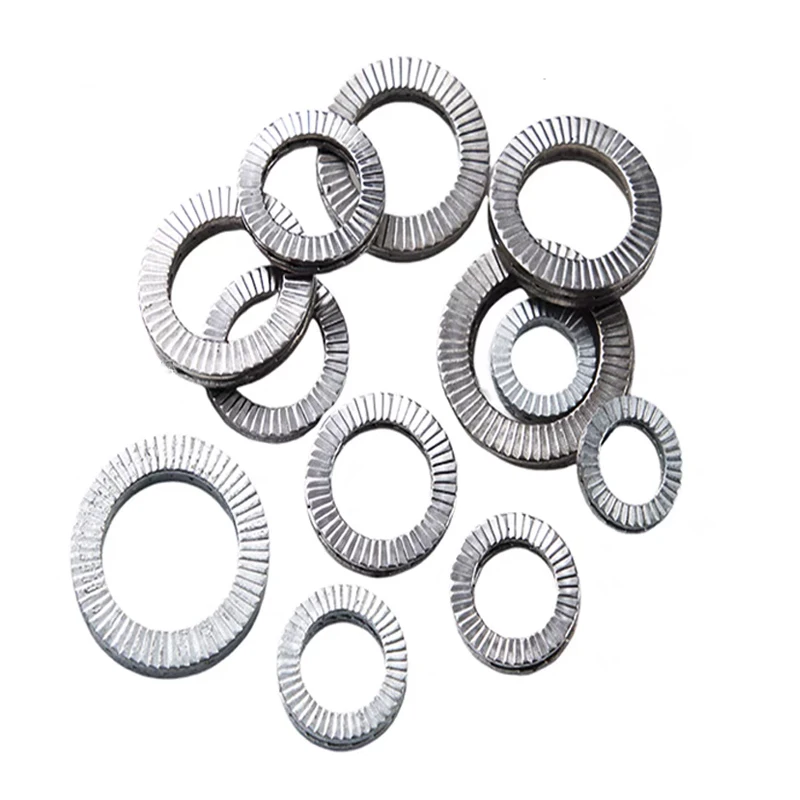 DIN25201 Double stack non-slip self-locking anti-loose washer  embedded locking gasket