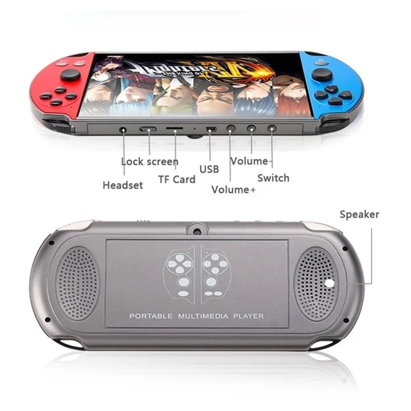 
New Arrival X12 Plus Portable Handheld Video Game Console 16GB 64Bit 7 Inch HD Display Game Player 