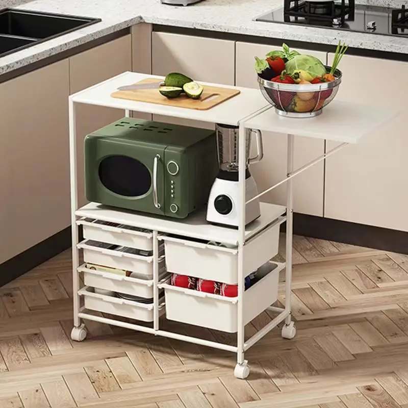Salon cart with 6 plastic drawers for home office kitchen