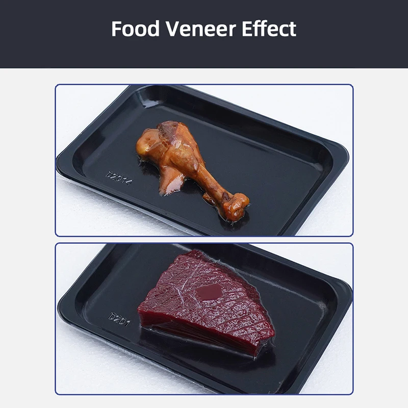 Factory Direct Sales Fast Heating Fish Seafood Fruits Meat Cooked Food Desktop Vacuum Laminating Packaging Machine