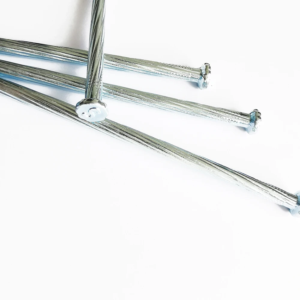 china nails factory wholesale concrete nail sizes top quality angular spiral stainless steel concrete nails