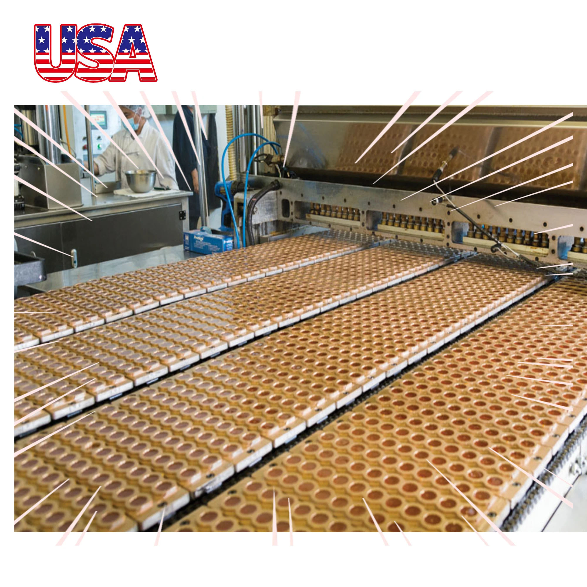 Industrial gummy worms gummy bear production line for candy manufacture